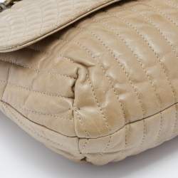 Pre Owned Lanvin Beige Quilted Leather Happy Shoulder Bag