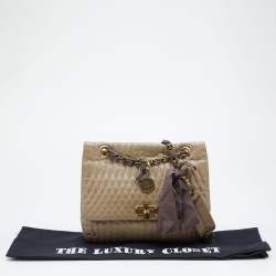 Pre Owned Lanvin Beige Quilted Leather Happy Shoulder Bag