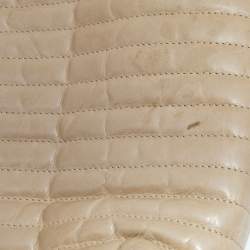 Pre Owned Lanvin Beige Quilted Leather Happy Shoulder Bag