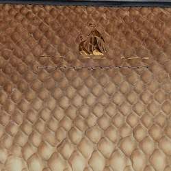 Lanvin Beige Python Zip Around Wallet