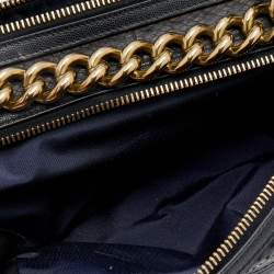 Pre Owned Lanvin Black Python Padam Shoulder Bag