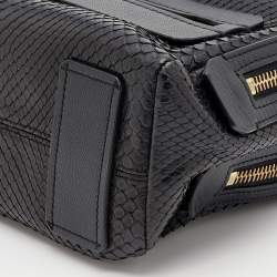 Pre Owned Lanvin Black Python Padam Shoulder Bag