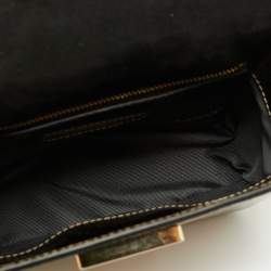 Pre Owned Lanvin Metallic Bronze Python Crossbody Bag