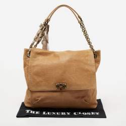 Pre Owned Lanvin Tan Leather Happy Shoulder Bag