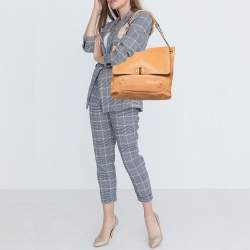 Pre Owned Lanvin Tan Leather Happy Shoulder Bag