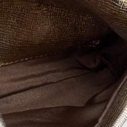 Pre Owned Lanvin Metallic Textured Leather Mini Happy Crossbody Bag