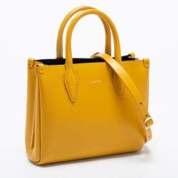 Pre Owned Lanvin Yellow Leather Mini Journee Tote