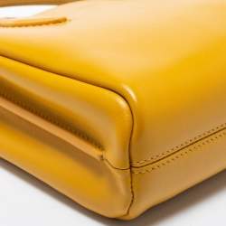 Pre Owned Lanvin Yellow Leather Mini Journee Tote