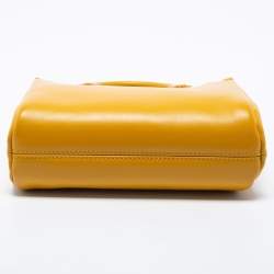 Pre Owned Lanvin Yellow Leather Mini Journee Tote