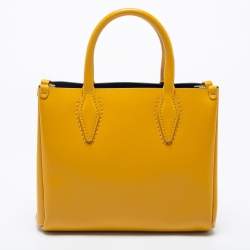 Pre Owned Lanvin Yellow Leather Mini Journee Tote