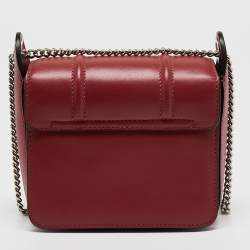 Pre Owned Lanvin Red Leather Flap Crossbody Bag
