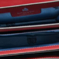 Pre Owned Lanvin Red Leather Flap Crossbody Bag