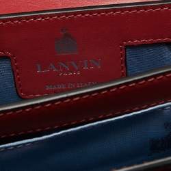 Pre Owned Lanvin Red Leather Flap Crossbody Bag