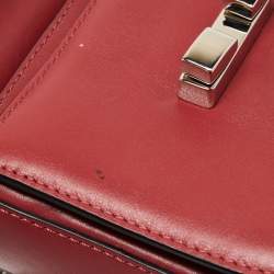 Pre Owned Lanvin Red Leather Flap Crossbody Bag