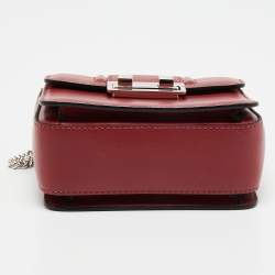 Pre Owned Lanvin Red Leather Flap Crossbody Bag