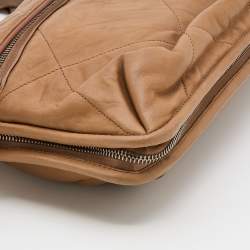 Lanvin Brown Quilted Leather Amalia Shoulder Bag