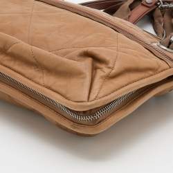 Lanvin Brown Quilted Leather Amalia Shoulder Bag