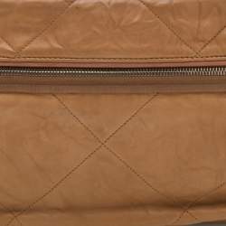 Lanvin Brown Quilted Leather Amalia Shoulder Bag