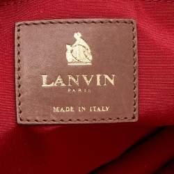 Lanvin Brown Quilted Leather Amalia Shoulder Bag