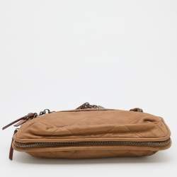 Lanvin Brown Quilted Leather Amalia Shoulder Bag