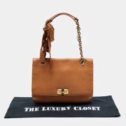 Pre Owned Lanvin Brown Leather Happy Shoulder Bag