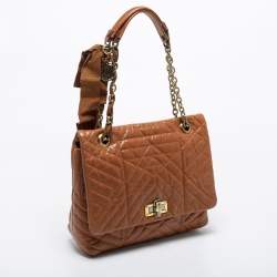 Pre Owned Lanvin Brown Quilted Leather Happy Shoulder Bag