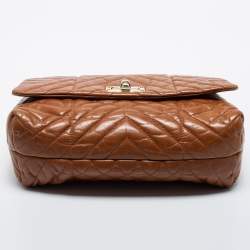 Pre Owned Lanvin Brown Quilted Leather Happy Shoulder Bag
