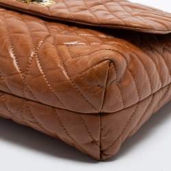 Pre Owned Lanvin Brown Quilted Leather Happy Shoulder Bag