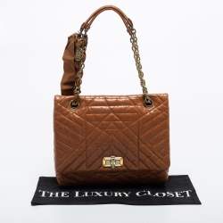 Pre Owned Lanvin Brown Quilted Leather Happy Shoulder Bag