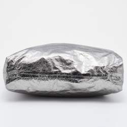 Pre Owned Lanvin Silver Leather Chain Embellished Tote