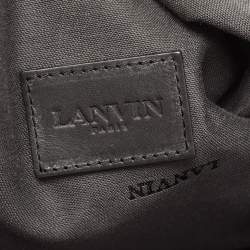 Pre Owned Lanvin Black Fabric Front Pocket Tote