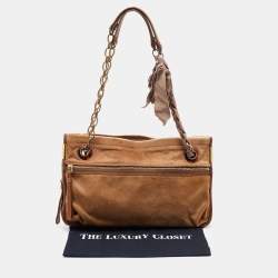 Pre Owned Lanvin Brown Calf Hair and Leather Amalia Shoulder Bag
