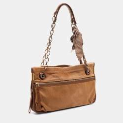 Pre Owned Lanvin Brown Calf Hair and Leather Amalia Shoulder Bag
