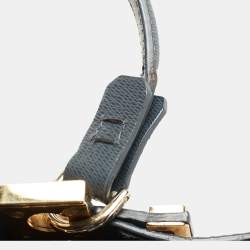 Lanvin Dark Blue, Beige Leather and Python Partition Tote