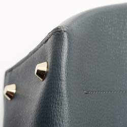 Lanvin Dark Blue, Beige Leather and Python Partition Tote