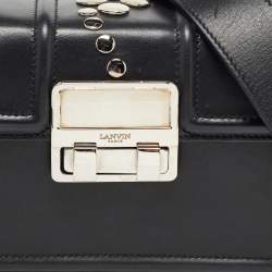Pre Owned Lanvin Black Leather Mini Jiji Studded Crossbody Bag