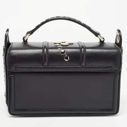 Pre Owned Lanvin Black Leather Mini Jiji Studded Crossbody Bag