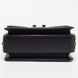 Pre Owned Lanvin Black Leather Mini Jiji Studded Crossbody Bag