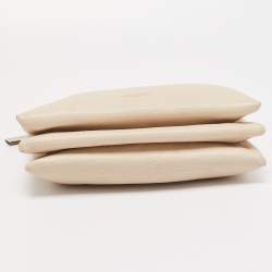 Pre Owned Lanvin Cream Leather Tassel Chain Shoulder Bag