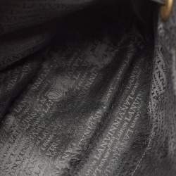 Pre Owned Lanvin Olive Green Shimmer Suede and Patent Leather Amalia Shoulder Bag