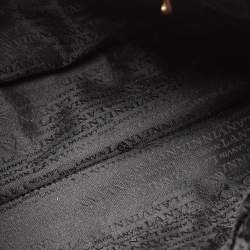 Pre Owned Lanvin Olive Green Shimmer Suede and Patent Leather Amalia Shoulder Bag