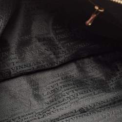 Pre Owned Lanvin Olive Green Shimmer Suede and Patent Leather Amalia Shoulder Bag