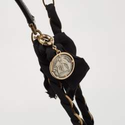 Pre Owned Lanvin Olive Green Shimmer Suede and Patent Leather Amalia Shoulder Bag