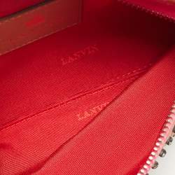 Pre Owned Lanvin Brown/Pink Satin Crystal Embellished Chain Clutch