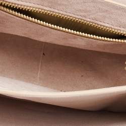 Pre Owned Lanvin Metallic Rose Gold Leather Lien Chain Crossbody Bag