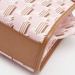 Lanvin Pink/Brown Printed Coated Canvas and Leather In&Out Tote