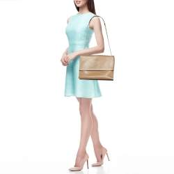 Pre Owned Lanvin Beige Quilted Leather Sugar Shoulder Bag