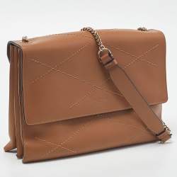 Pre Owned Lanvin Beige Quilted Leather Sugar Shoulder Bag