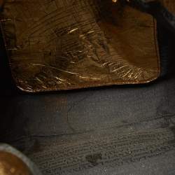 Pre Owned Lanvin Gold Laminated Leather Shopper Tote