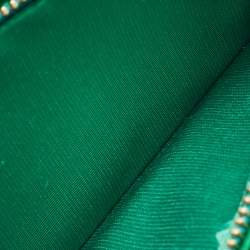 Pre Owned Lanvin Green Leather Flap Chain Clutch